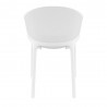 Compamia Sky Pro Stacking Dining Chair in White - Back View