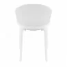 Compamia Sky Pro Stacking Dining Chair in White - Back View - Compamia Sky Pro Stacking Dining Chair in White - Back View