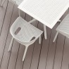 Compamia Sky Pro Stacking Dining Chair in White - Top View
