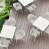Compamia Sky Pro Stacking Dining Chair in White - Top View - Compamia Sky Pro Stacking Dining Chair in White - Top View