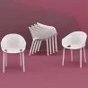 Compamia Sky Pro Stacking Dining Chair in White - Lifestyle 2 - Compamia Sky Pro Stacking Dining Chair in White - Lifestyle 2