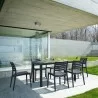 Ares Resin Rectangle Dining Set with 6 chairs Dark Gray - Ares Resin Rectangle Dining Set with 6 chairs Dark Gray