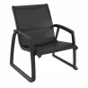 Compamia Pacific Club Arm Chair Black Frame Black Sling - Angled View - Compamia Pacific Club Arm Chair Black Frame Black Sling - Angled View