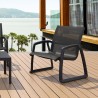 Compamia Pacific Club Arm Chair Black Frame Black Sling - Lifestyle 5