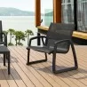 Compamia Pacific Club Arm Chair Black Frame Black Sling - Lifestyle 5 - Compamia Pacific Club Arm Chair Black Frame Black Sling - Lifestyle 5