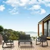 Compamia Pacific Club Arm Chair Black Frame Black Sling - Lifestyle 4 - Compamia Pacific Club Arm Chair Black Frame Black Sling - Lifestyle 4