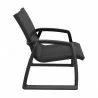 Compamia Pacific Club Arm Chair Black Frame Black Sling - Side Angled - Compamia Pacific Club Arm Chair Black Frame Black Sling - Side Angled