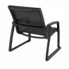 Compamia Pacific Club Arm Chair Black Frame Black Sling - Back Angle - Compamia Pacific Club Arm Chair Black Frame Black Sling - Back Angle