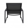 Compamia Pacific Club Arm Chair Black Frame Black Sling - Back View