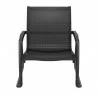 Compamia Pacific Club Arm Chair Black Frame Black Sling - Front - Compamia Pacific Club Arm Chair Black Frame Black Sling - Front