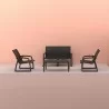 Compamia Pacific Club Arm Chair Black Frame Black Sling - Lifestyle 2 - Compamia Pacific Club Arm Chair Black Frame Black Sling - Lifestyle 2