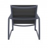Compamia Pacific Club Arm Chair Dark Gray Frame Black Sling - Back