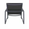 Compamia Pacific Club Arm Chair Dark Gray Frame Black Sling - Back - Compamia Pacific Club Arm Chair Dark Gray Frame Black Sling - Back