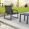 Compamia Pacific Club Arm Chair Dark Gray Frame Black Sling - Lifestyle 2 - Compamia Pacific Club Arm Chair Dark Gray Frame Black Sling - Lifestyle 2