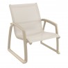 Compamia Pacific Club Arm Chair Taupe Frame Taupe Sling - Angled