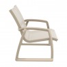 Compamia Pacific Club Arm Chair Taupe Frame Taupe Sling - Side