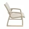 Compamia Pacific Club Arm Chair Taupe Frame Taupe Sling - Side - Compamia Pacific Club Arm Chair Taupe Frame Taupe Sling - Side