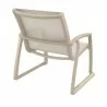 Compamia Pacific Club Arm Chair Taupe Frame Taupe Sling - Back Angled - Compamia Pacific Club Arm Chair Taupe Frame Taupe Sling - Back Angled