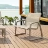 Compamia Pacific Club Arm Chair Taupe Frame Taupe Sling - Lifestyle 4 - Compamia Pacific Club Arm Chair Taupe Frame Taupe Sling - Lifestyle 4