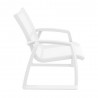 Compamia Pacific Club Arm Chair White Frame White Sling - Side
