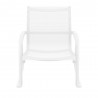 Compamia Pacific Club Arm Chair White Frame White Sling - Front