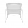 Compamia Pacific Club Arm Chair White Frame White Sling - Back View