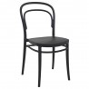 Marie Resin Outdoor Chair Black - Angled View