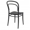 Marie Resin Outdoor Chair Black - Back Angled
