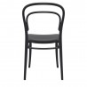 Marie Resin Outdoor Chair Black - Back Angle
