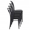 Marie Resin Outdoor Chair Black - Stacked