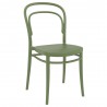 Marie Resin Outdoor Chair Olive Green - Angled