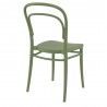 Marie Resin Outdoor Chair Olive Green - Back Angled