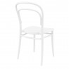 Marie Resin Outdoor Chair White - Back Angled