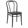Victor Resin Outdoor Chair Black - Angled