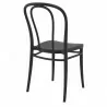 Victor Resin Outdoor Chair Black - Back Angle - Victor Resin Outdoor Chair Black - Back Angle