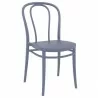 Victor Resin Outdoor Chair Dark Grey - Angled View - Victor Resin Outdoor Chair Dark Grey - Angled View