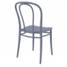 Victor Resin Outdoor Chair Dark Grey - Back Angle