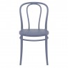 Victor Resin Outdoor Chair Dark Grey - Front