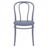Victor Resin Outdoor Chair Dark Grey - Front