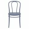 Victor Resin Outdoor Chair Dark Grey - Front - Victor Resin Outdoor Chair Dark Grey - Front