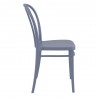 Victor Resin Outdoor Chair Dark Grey - Side Angle