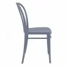 Victor Resin Outdoor Chair Dark Grey - Side Angle - Victor Resin Outdoor Chair Dark Grey - Side Angle