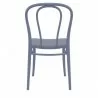 Victor Resin Outdoor Chair Dark Grey - Back Angle - Victor Resin Outdoor Chair Dark Grey - Back Angle