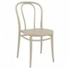 Victor Resin Outdoor Chair Taupe - Angled - Victor Resin Outdoor Chair Taupe - Angled