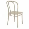 Victor Resin Outdoor Chair Taupe - Back Angle - Victor Resin Outdoor Chair Taupe - Back Angle