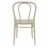 Victor Resin Outdoor Chair Taupe - Front - Victor Resin Outdoor Chair Taupe - Front