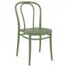 Victor Resin Outdoor Chair Olive Green - Angled