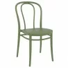 Victor Resin Outdoor Chair Olive Green - Angled - Victor Resin Outdoor Chair Olive Green - Angled