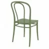 Victor Resin Outdoor Chair Olive Green - Back Angled - Victor Resin Outdoor Chair Olive Green - Back Angled