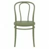 Victor Resin Outdoor Chair Olive Green - Front - Victor Resin Outdoor Chair Olive Green - Front